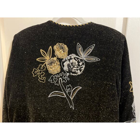 Drapers And Damons Women’s Vintage Glimmer Glitter Evening Jacket Size L Vintage - Picture 3 of 16